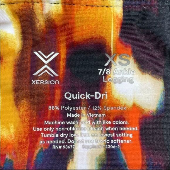 Xersion Celeste Quick Dri High Rise 7/8 Ankle Pocket Leggings Multi Color XS - Picture 8 of 10